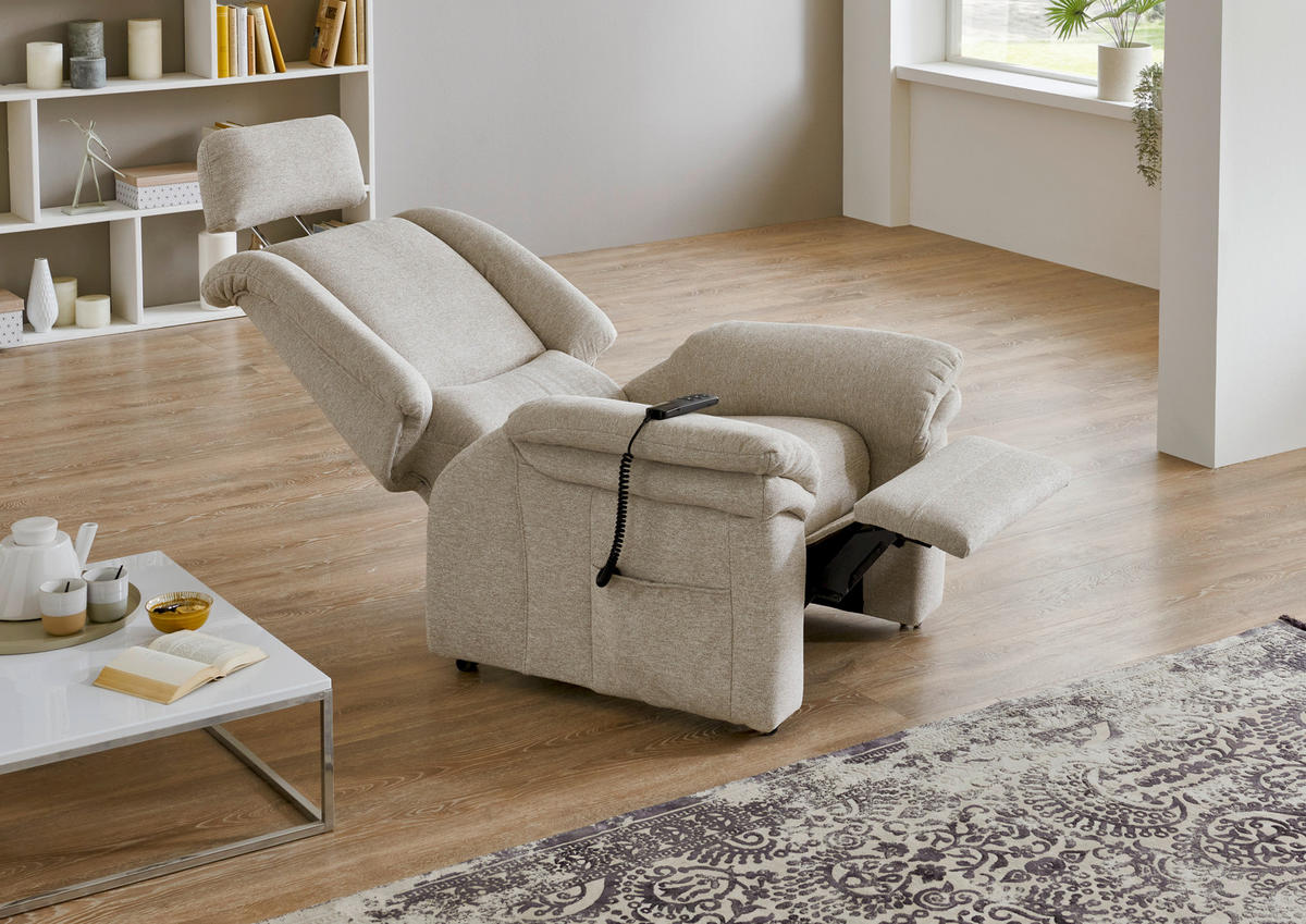 FOTEL - bézs, Konventionell, textil/fém (94/105/94cm) - Beldomo Comfort