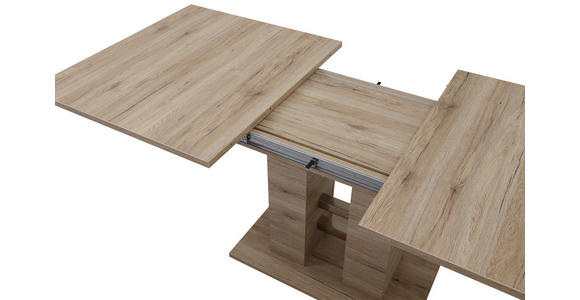 ESSTISCH in Holzwerkstoff 140-220/90/76 cm - Eichefarben, Design, Holzwerkstoff (140-220/90/76cm) - Carryhome