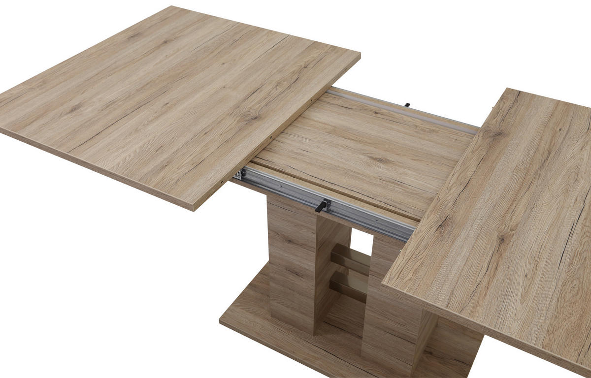 ESSTISCH in Holzwerkstoff 140-220/90/76 cm  - Eichefarben, Design, Holzwerkstoff (140-220/90/76cm) - Carryhome