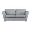 2-SITS SOFFA i textil ljusgrå  - ljusgrå/naturfärgad, trä/textil (190/70-85/95cm) - MID.YOU