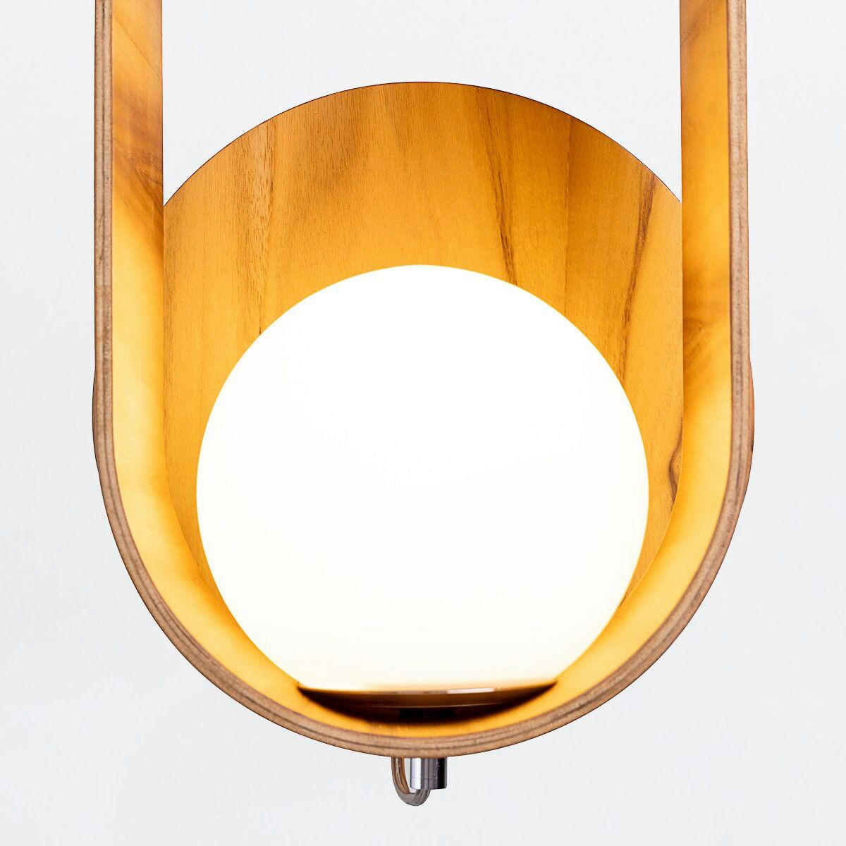 WANDLEUCHTE - Teakfarben, Natur, Glas/Holz (52,5/25/19cm) - Elstead Lighting