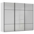 SCHWEBETÜRENSCHRANK  in Grau  - Schwarz/Grau, KONVENTIONELL, Glas/Holzwerkstoff (242/223/68cm) - Novel