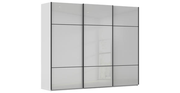 SCHWEBETÜRENSCHRANK  in Grau  - Schwarz/Grau, KONVENTIONELL, Glas/Holzwerkstoff (242/223/68cm) - Novel