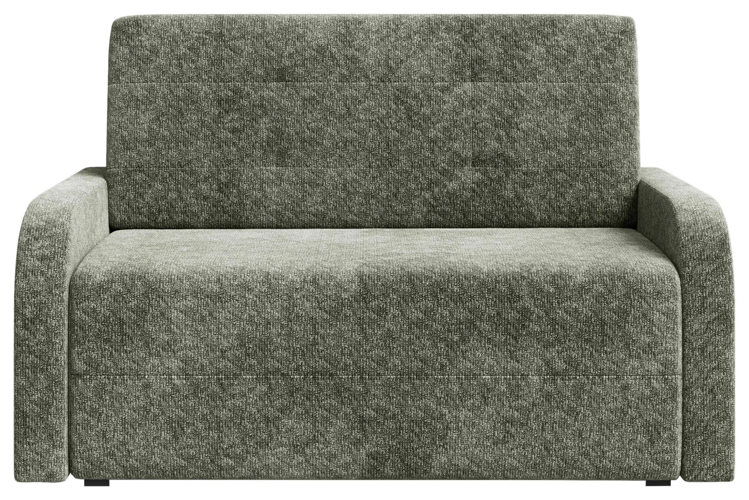 SCHLAFSOFA Chenille Dunkelgrün  inkl. Bettkasten, Schlaffunktion, Rücken echt, Liegefläche im Originalstoff  - Dunkelgrün/Schwarz, MODERN, Kunststoff/Textil (190/90/100cm) - Milino