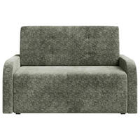 SCHLAFSOFA Chenille Dunkelgrün  inkl. Bettkasten, Schlaffunktion, Rücken echt, Liegefläche im Originalstoff  - Dunkelgrün/Schwarz, MODERN, Kunststoff/Textil (190/90/100cm) - Milino