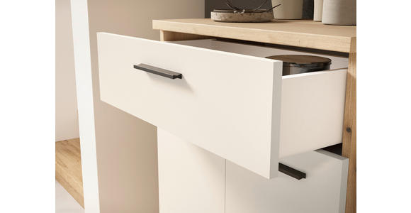 GARDEROBE in 105/188/38 cm - Eichefarben/Creme, Basics, Glas/Holzwerkstoff (105/188/38cm) - Xora
