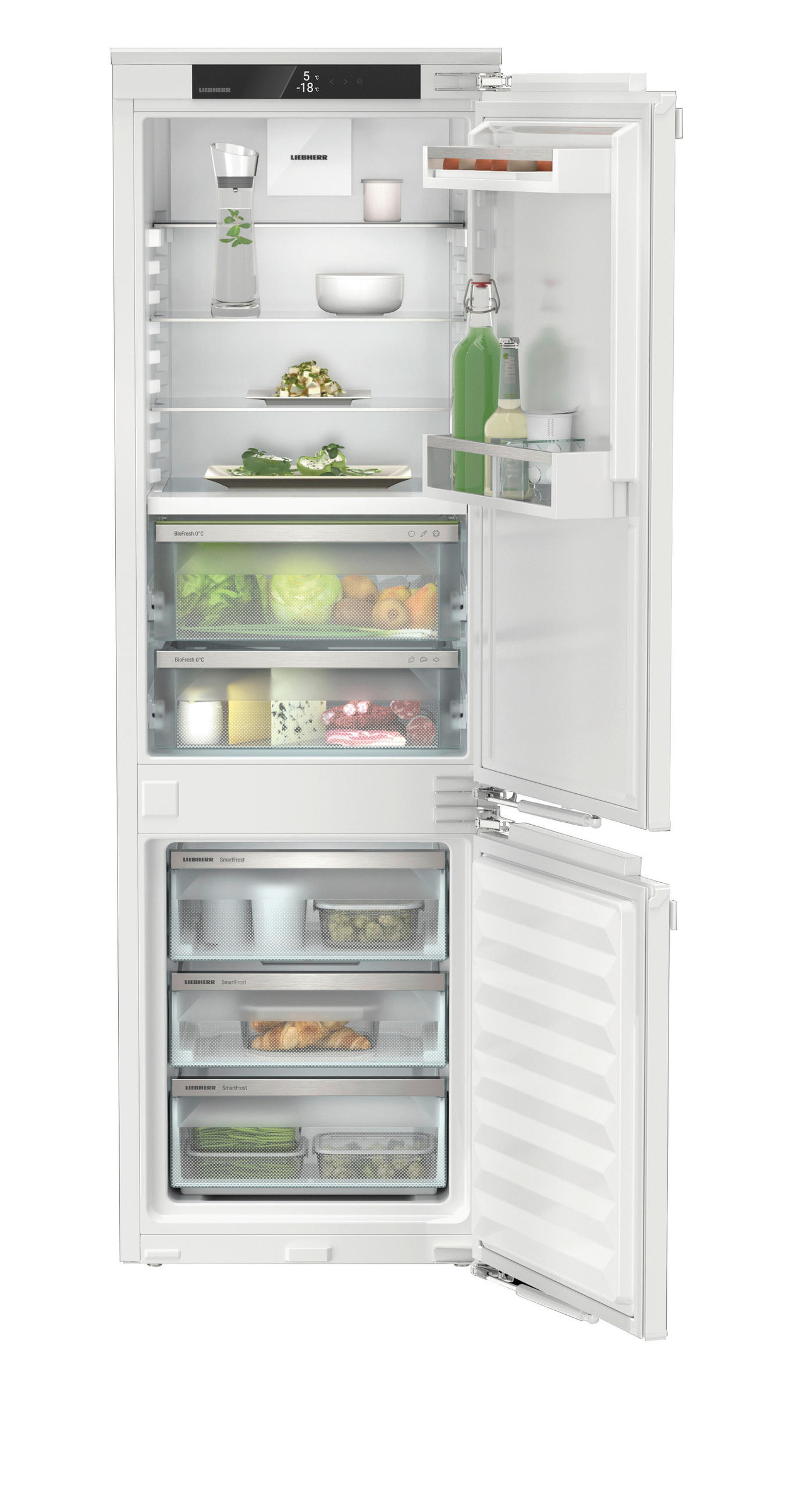KÜHL-GEFRIER-KOMBINATION ICBA5123  - Weiß, Basics, Glas/Kunststoff (55,9/177/54,6cm) - Liebherr