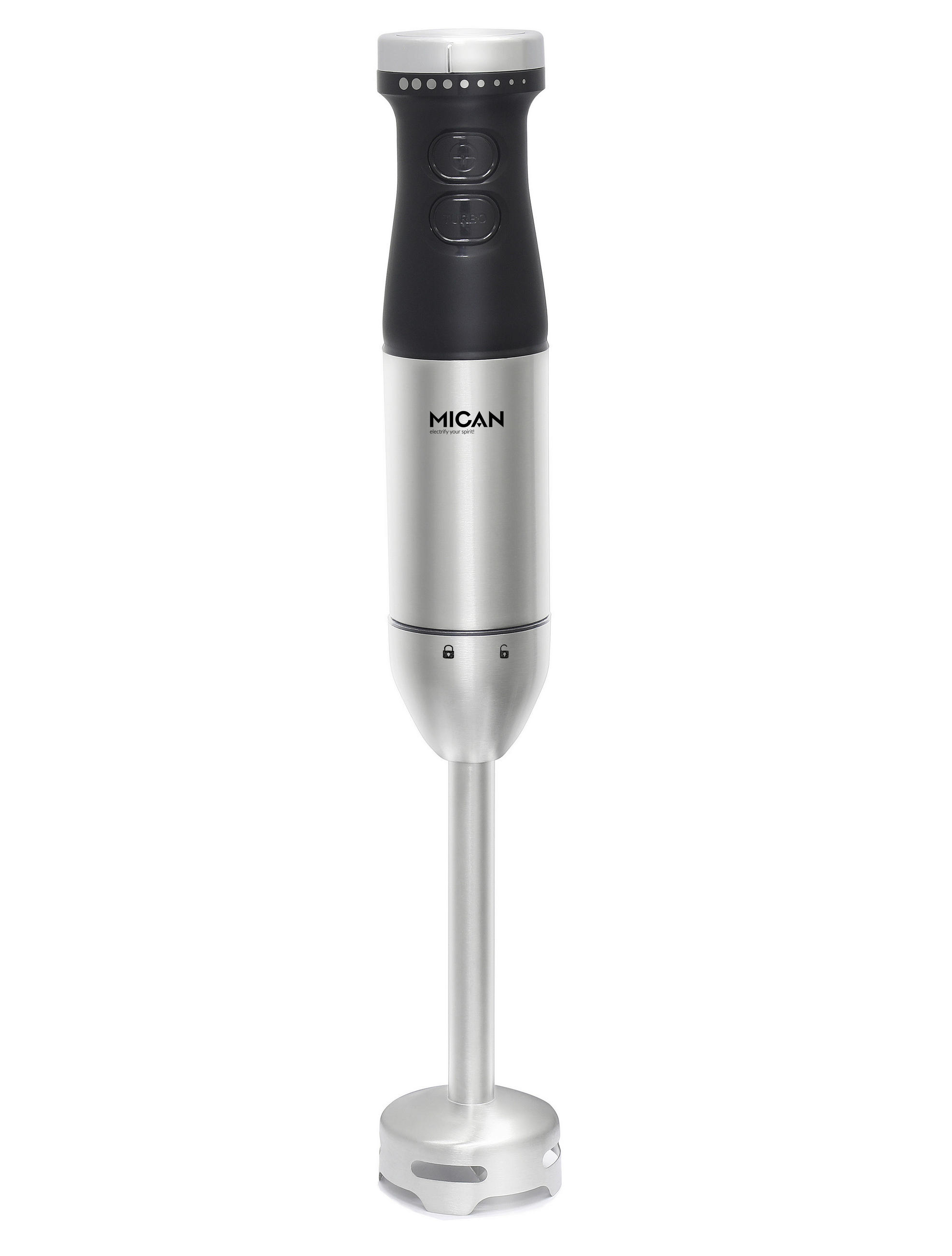 STABMIXER  - Klar/Edelstahlfarben, Design, Kunststoff/Metall (6,3/39,6cm) - Mican
