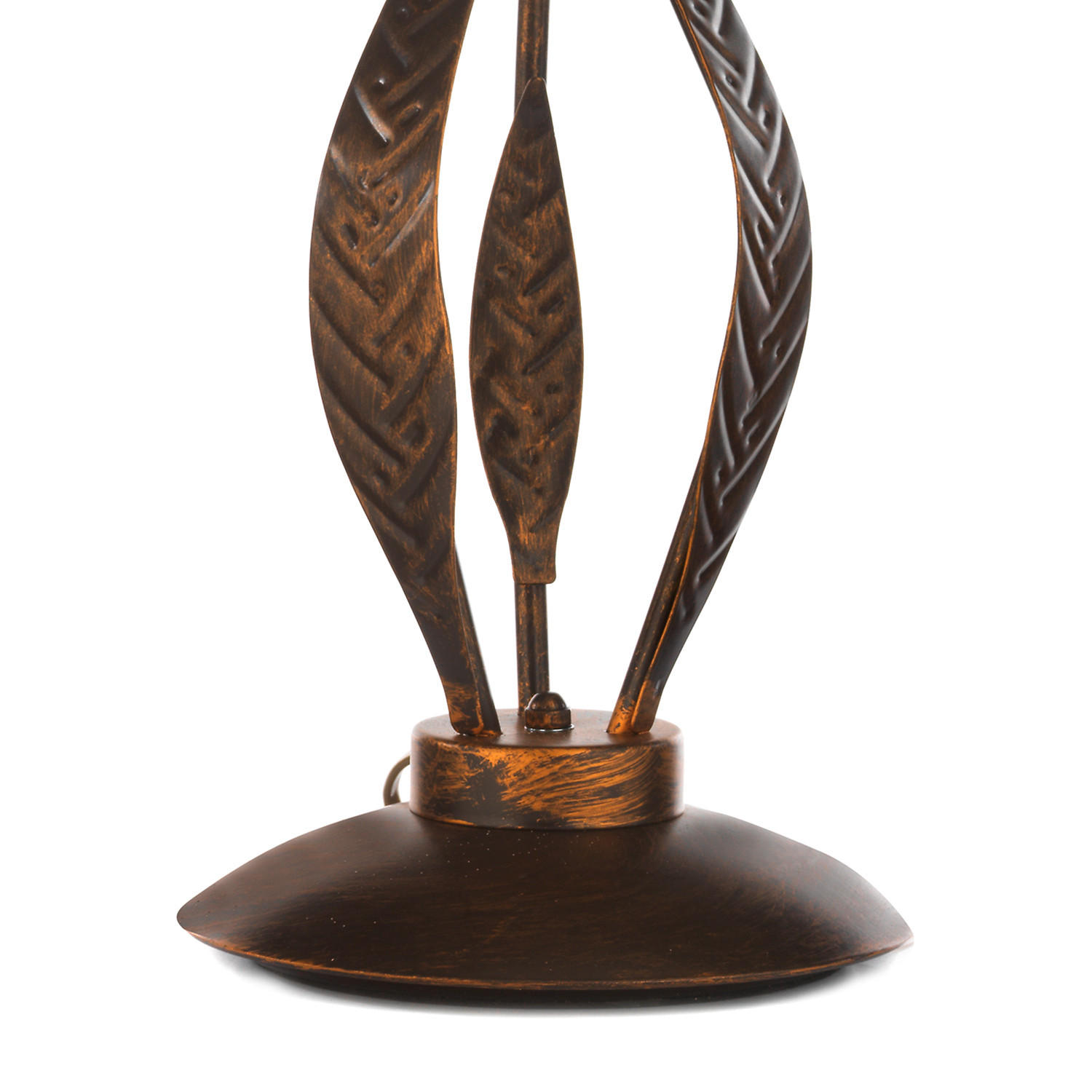 TISCHLEUCHTE 48/48/61 cm   - Bronzefarben, KONVENTIONELL, Glas/Metall (48/48/61cm)
