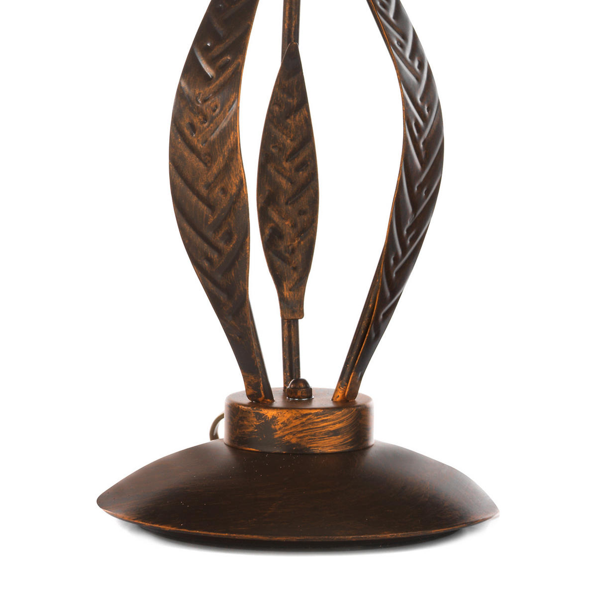 TISCHLEUCHTE 48/48/61 cm   - Bronzefarben, KONVENTIONELL, Glas/Metall (48/48/61cm)