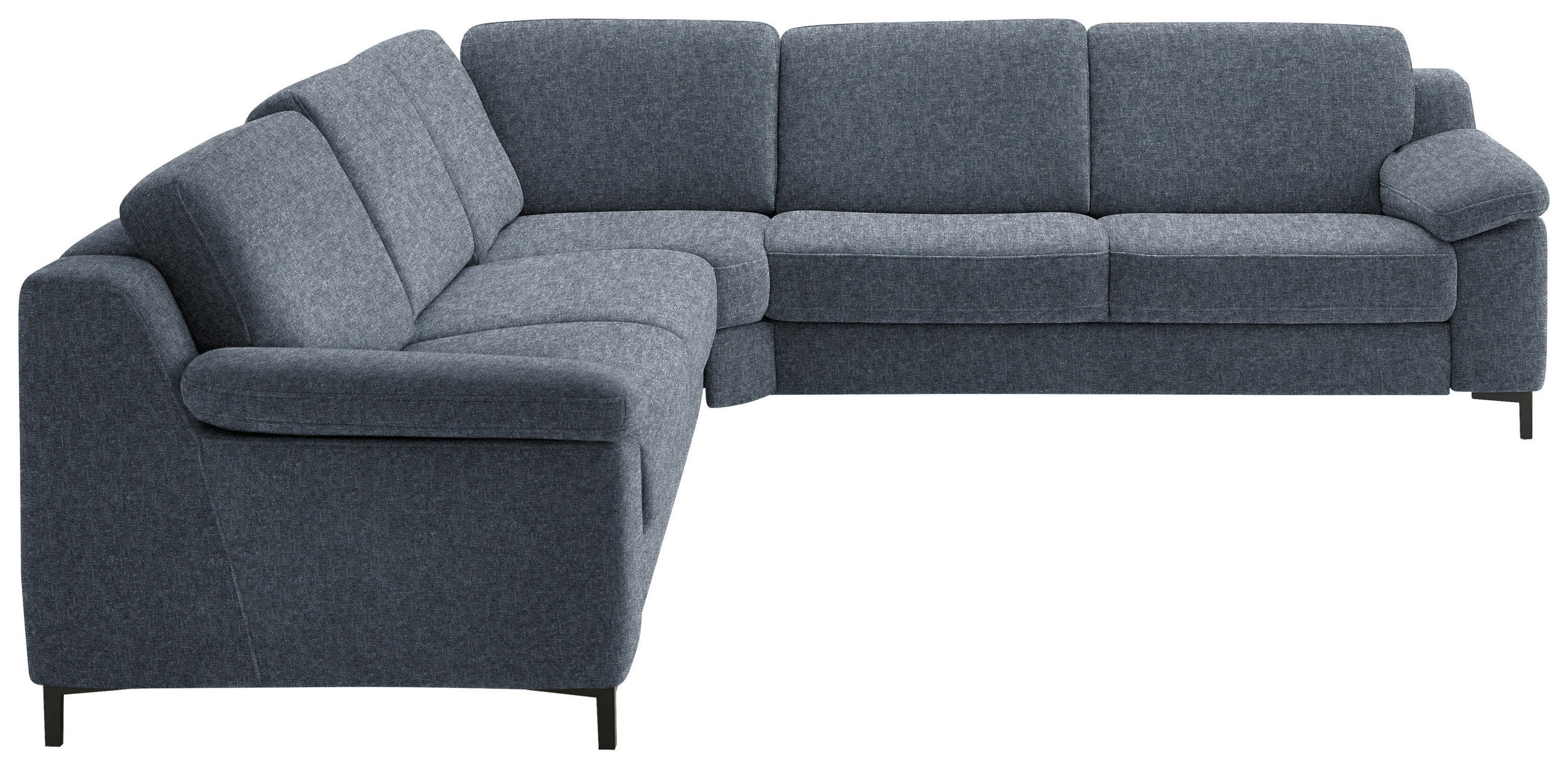 ECKSOFA in Chenille Dunkelgrau  278/278 cm  - Dunkelgrau/Schwarz, Design, Textil/Metall (278/278cm) - Valdera