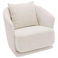 SESSEL in Plüsch, Bouclé Beige  - Beige/Schwarz, Design, Textil/Metall (83/80/75cm) - Livetastic