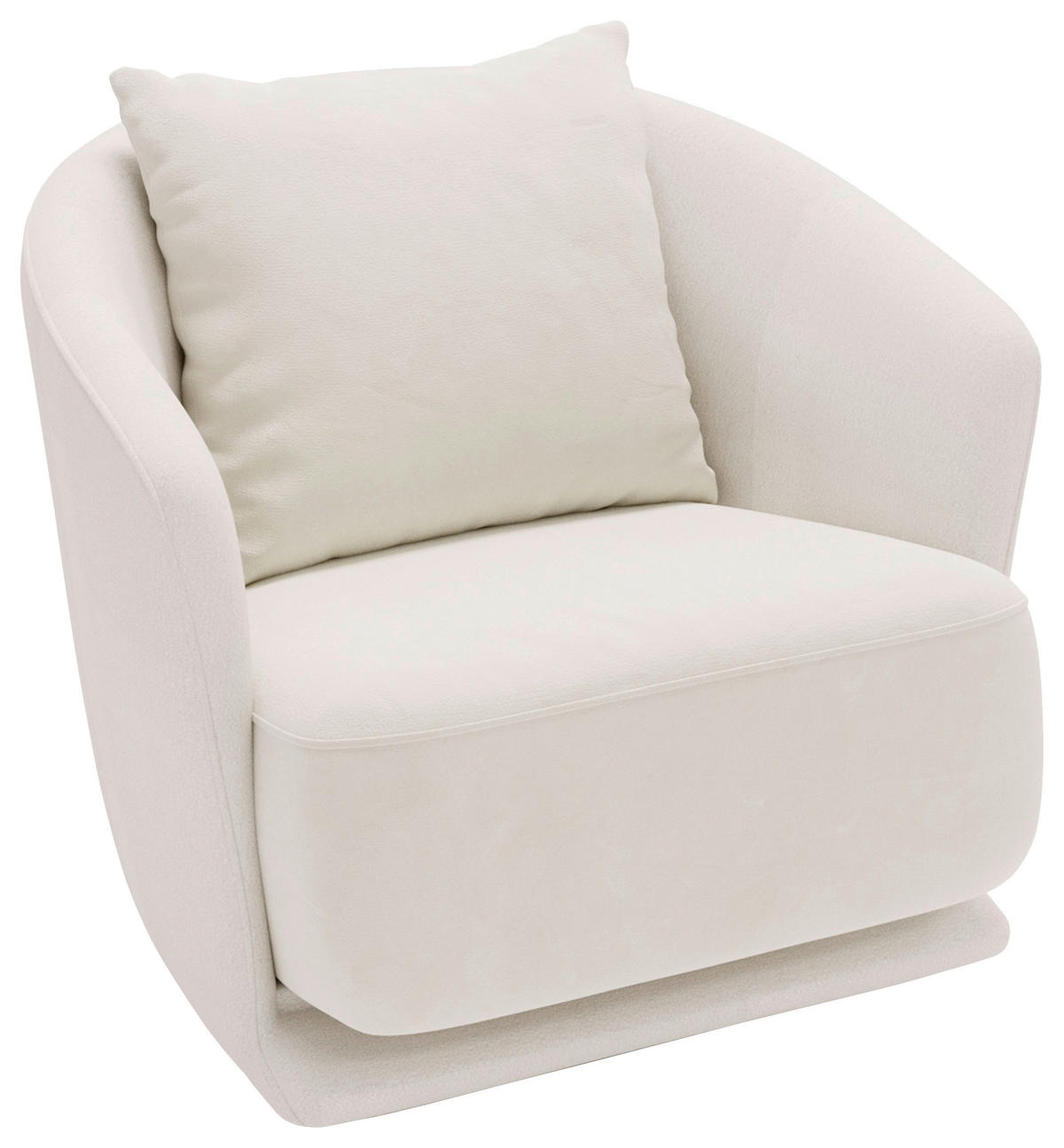 SESSEL in Plüsch, Bouclé Beige  - Beige/Schwarz, Design, Textil/Metall (83/80/75cm) - Livetastic