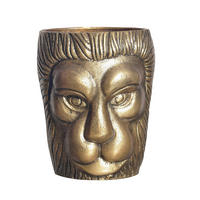 DEKOVASE  - Goldfarben, Design, Metall (18/21/18cm) - Livetastic