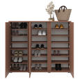 SCHUHSCHRANK 145/120/34 cm  - Terracotta, Design, Holzwerkstoff/Kunststoff (145/120/34cm) - Xora