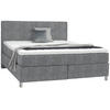 BOXSPRINGBETT 180/200 cm  in Grau  - Chromfarben/Grau, Konventionell, Kunststoff/Textil (180/200cm) - Voleo