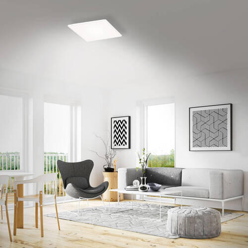 LED PANEL - bela, Osnovno, metal/plastika (29,5/29,5/7cm)