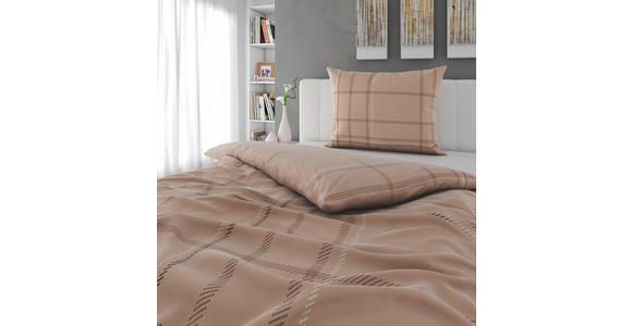 BETTWÄSCHE CUBY Satin 160/210 cm  - Taupe, KONVENTIONELL, Textil (160/210cm) - Esposa