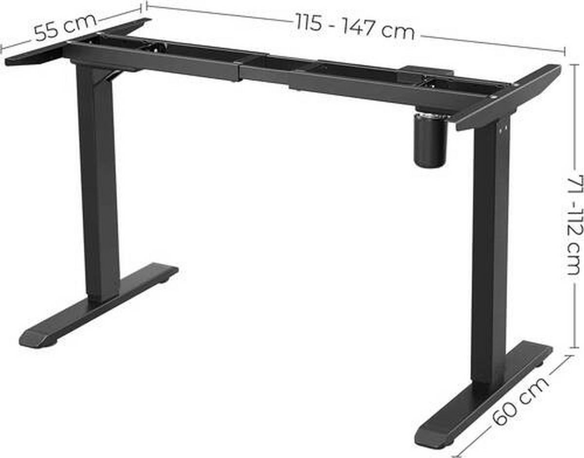 SCHREIBTISCHBEINE  in Schwarz  - Schwarz, Basics, Metall (115-147/71-112/60cm) - Boxxx