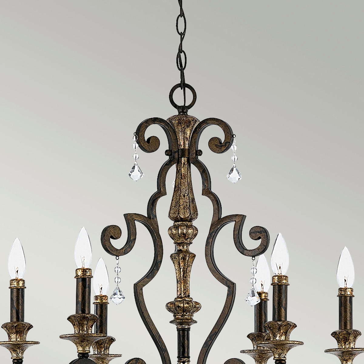TAKKRONA Elstead Marquette 71,1/105,5 cm  - bronsfärgad, Klassisk, metall/glas (71,1/105,5cm) - Elstead Lighting
