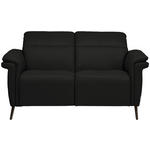 2-SITZER-SOFA  in Echtleder Schwarz   - Schwarz, Design, Leder/Metall (162/79/104cm) - Belluti