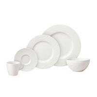 KOMBISERVICE 20-teilig 4 Personen Weiß Manufacture Rock blanc  - Weiß, KONVENTIONELL, Keramik - Villeroy & Boch