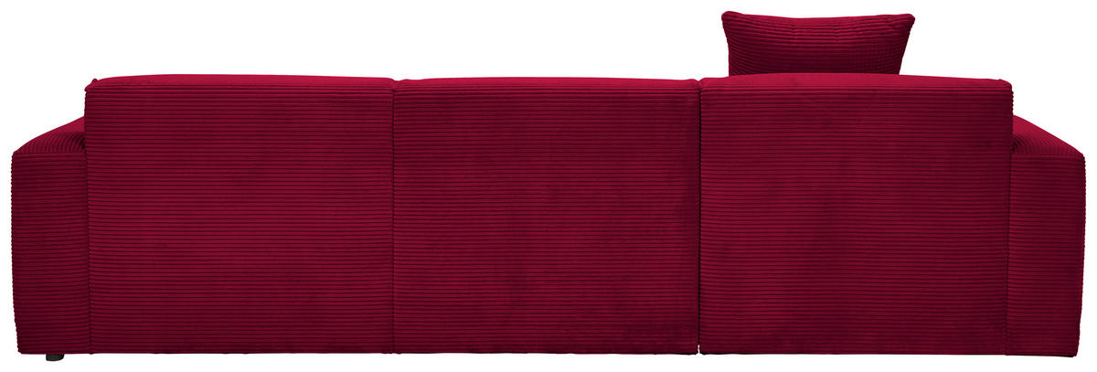 ECKSOFA Rot Cord  - Rot/Schwarz, Design, Kunststoff/Textil (196/303cm) - Livetastic