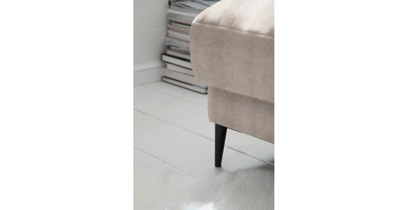 ECKSOFA in Flachgewebe Taupe 207/296 cm - Taupe/Schwarz, Design, Textil/Metall (207/296cm) - Dieter Knoll