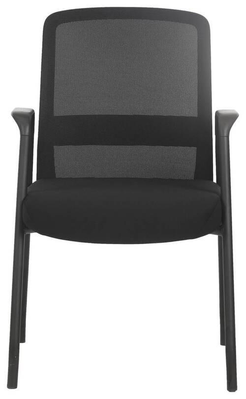 ARMLEHNSTUHL  in Eisen Netzbespannung, Webstoff matt  - Schwarz, Modern, Kunststoff/Textil (55/88,5/57cm) - Xora