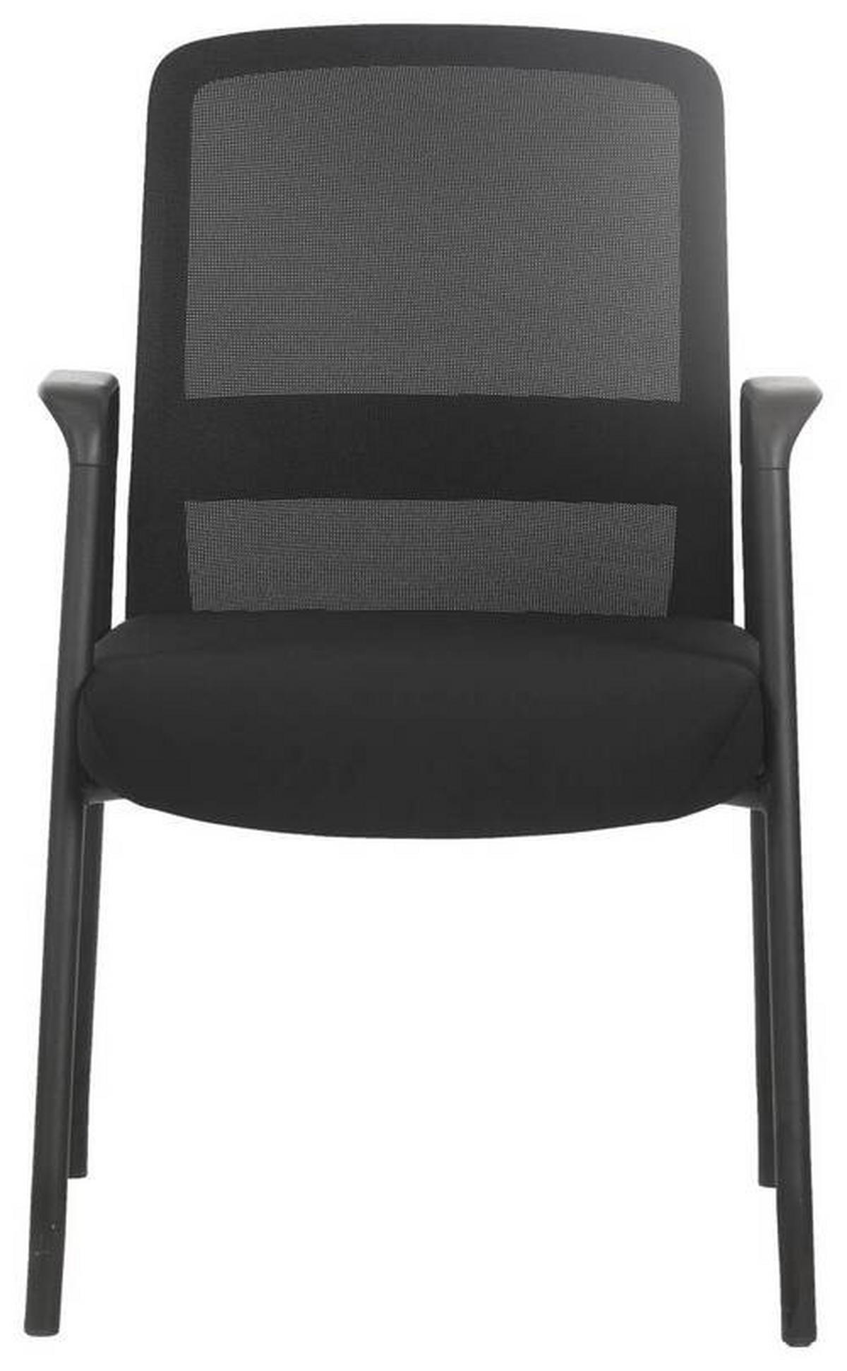 ARMLEHNSTUHL  in Eisen Netzbespannung, Webstoff matt  - Schwarz, Modern, Kunststoff/Textil (55/88,5/57cm) - Xora