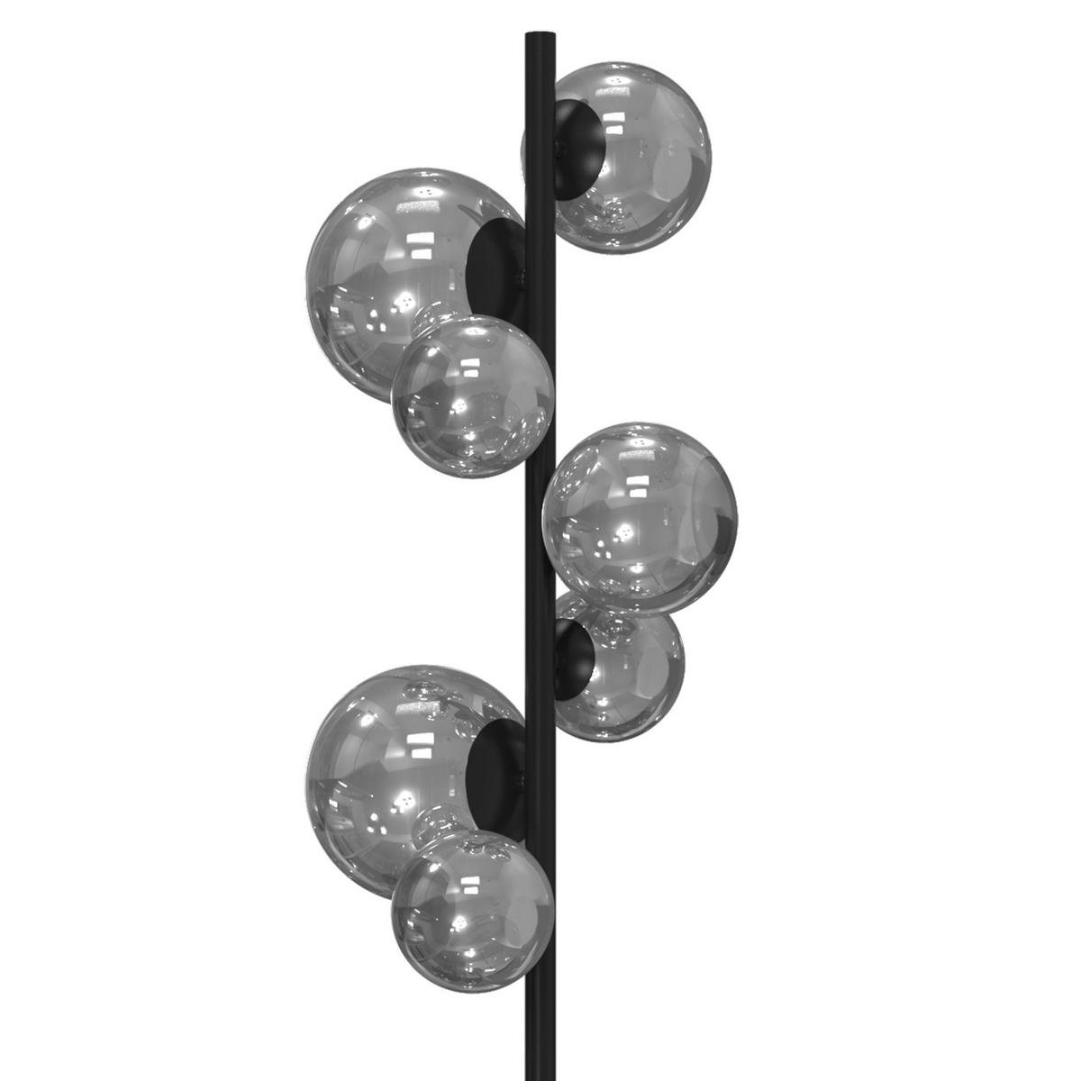 STOJACÍ LAMPA, 30/30/155 cm - černá, Design, kov/plast (30/30/155cm)