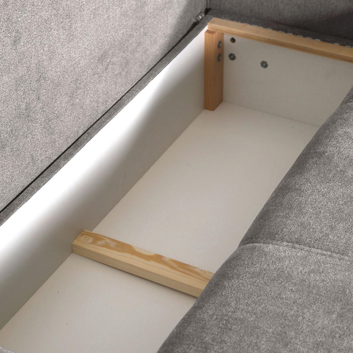 HÖRNSOFFA i flatväv ljusgrå  - ljusgrå/silver, Klassisk, trä/textil (273/192cm) - MID.YOU