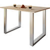 SCHREIBTISCH  in Silberfarben, Sonoma Eiche  - Silberfarben/Sonoma Eiche, Design, Holzwerkstoff/Metall (160/80/76cm) - MID.YOU