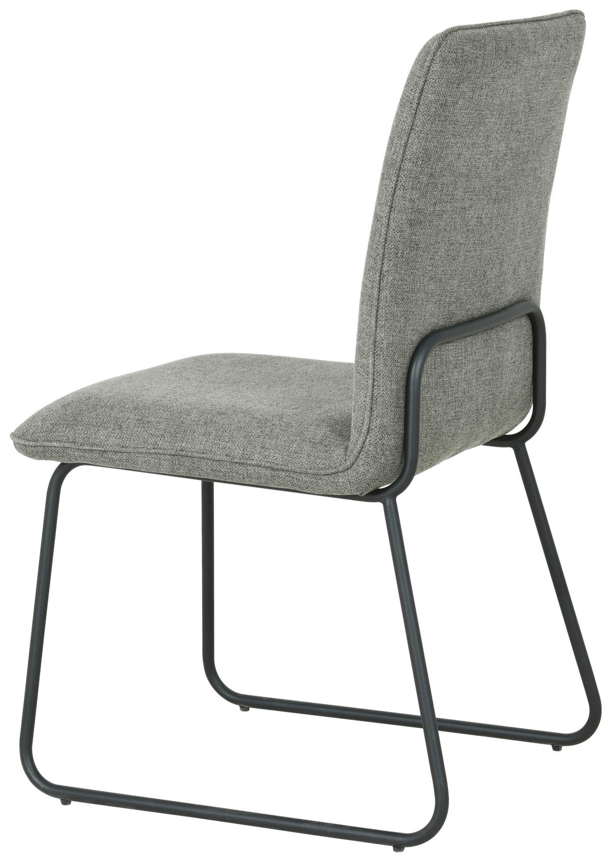 STOL järn linneimitation  - svart/grå, Design, metall/textil (48/86/59cm) - Xora