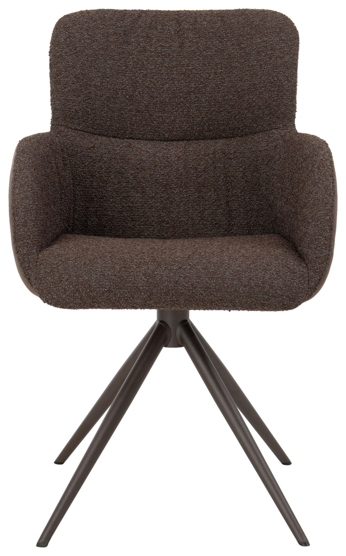 ARMLEHNSTUHL  in beflockt Echtleder pigmentiert  - Hellbraun/Dunkelbraun, Design, Leder/Textil (57/91/61cm) - Bert Plantagie