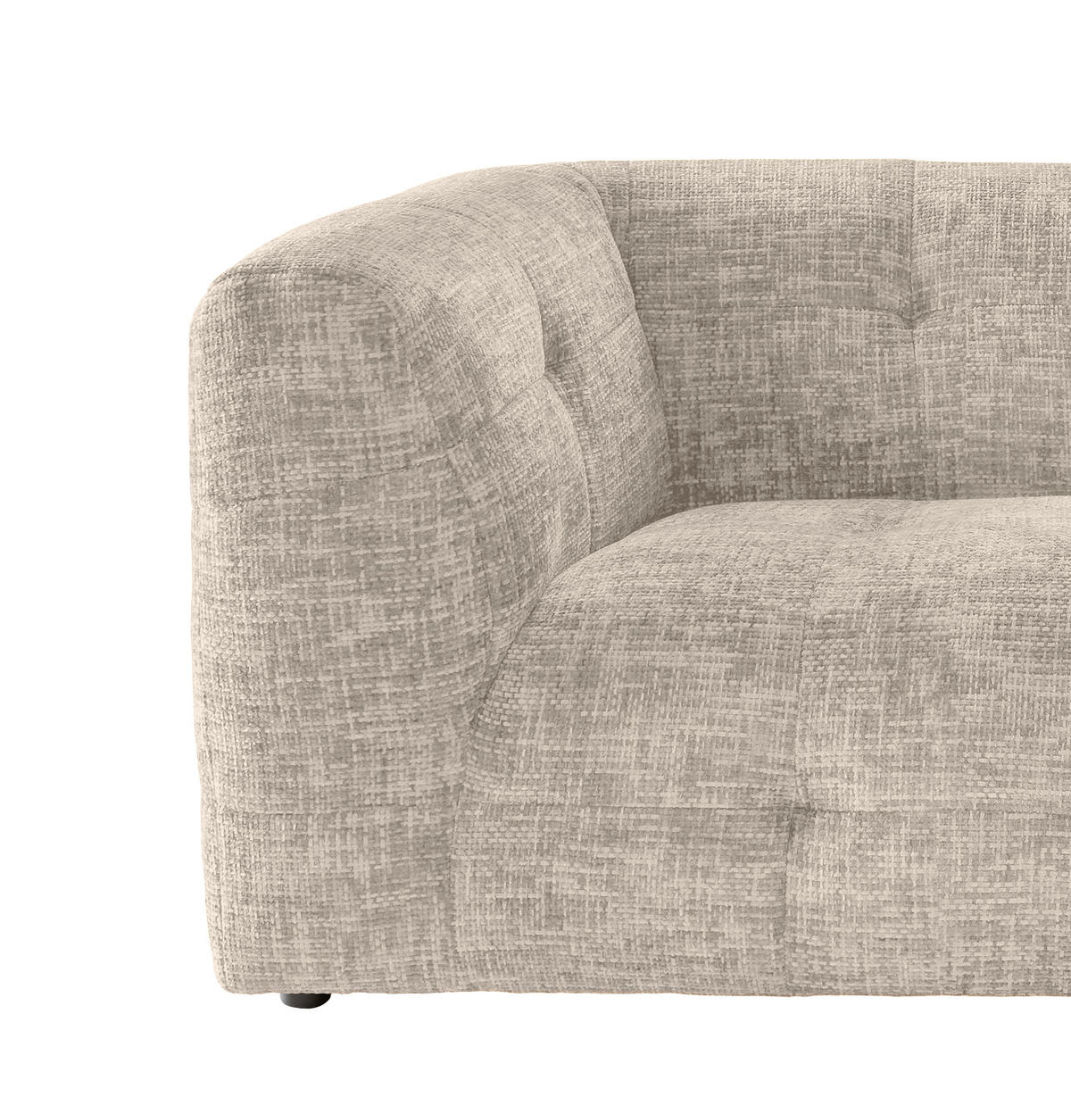 2-SITZER-SOFA Struktur Creme  - Creme/Schwarz, Design, Kunststoff/Textil (184/72/95cm) - Livetastic