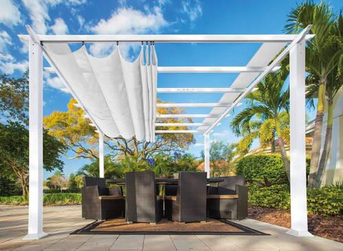 PERGOLA 350/235/350 cm Aluminium  - Weiß, Basics, Kunststoff/Metall (350/235/350cm) - Ambia Garden