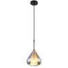 HÄNGELEUCHTE 20/150 cm   - Schwarz/Grau, Design, Glas/Metall (20/150cm) - Globo