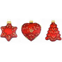 DEKOHÄNGER Holy Christmas  - Bordeaux, LIFESTYLE, Glas/Metall (7,5cm) - X-Mas