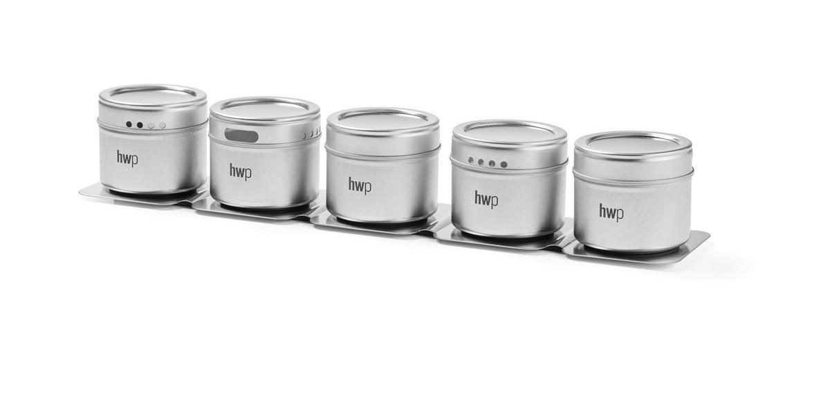 KRYDDASK SET - klar/silver, Basics, metall/plast (6/5,5cm) - Homeware Profession.