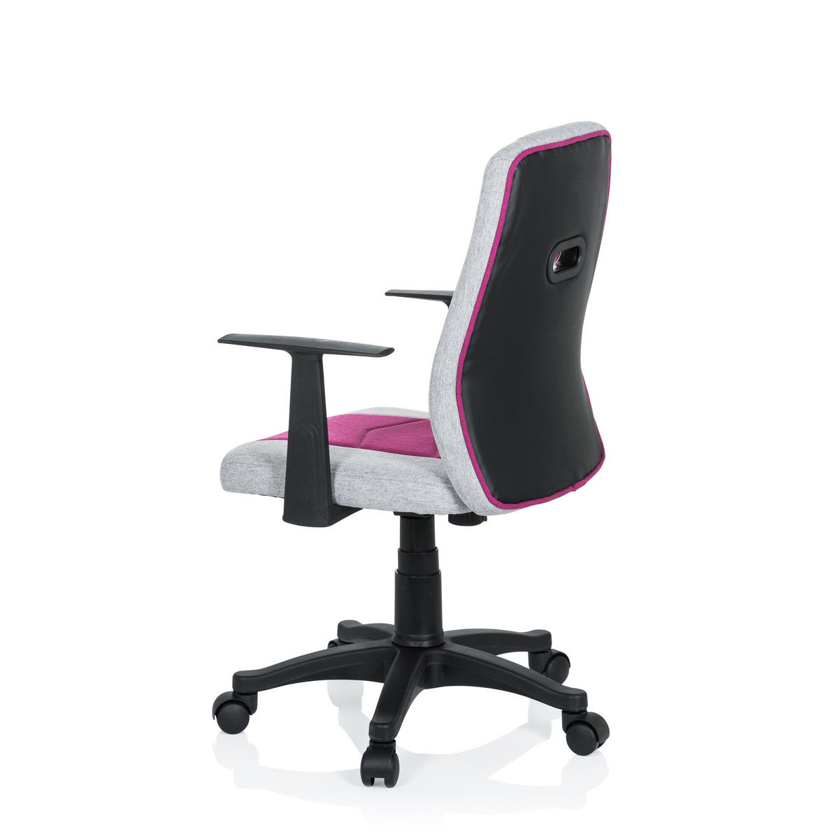 OTOČNÁ ŽIDLE PRO MLÁDEŽ, šedá, pink - šedá/pink, Basics, plast (55/95-105/45cm) - MID.YOU