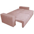 SCHLAFSOFA Cord Rosa  - Schwarz/Rosa, KONVENTIONELL, Kunststoff/Textil (240/89/100cm) - Carryhome