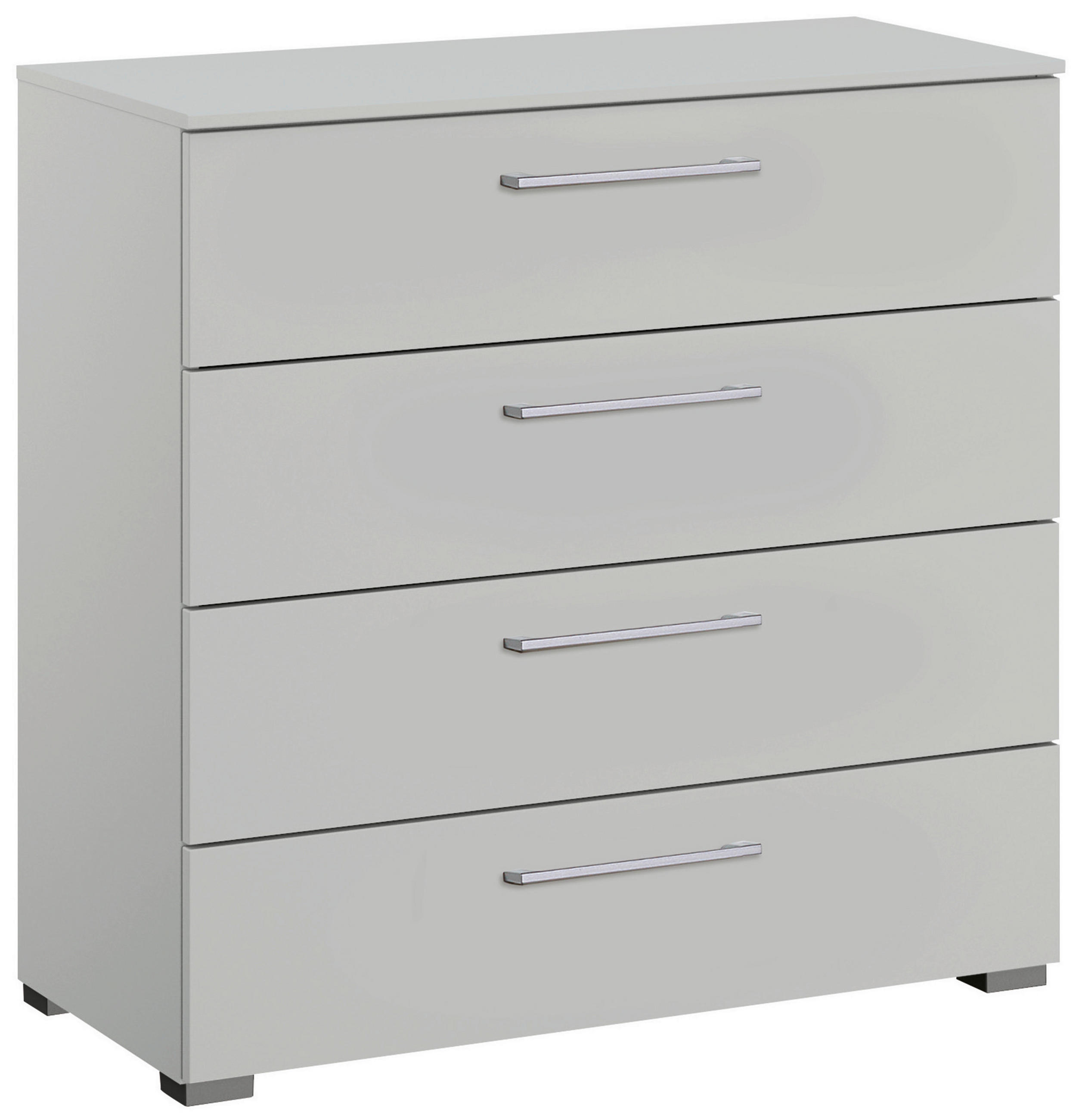 KOMMODE  in 80/81/42 cm  - Silberfarben/Hellgrau, Design, Holzwerkstoff/Kunststoff (80/81/42cm) - Novel