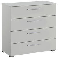 KOMMODE  in 80/81/42 cm  - Silberfarben/Hellgrau, Design, Holzwerkstoff/Kunststoff (80/81/42cm) - Novel