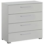 KOMMODE  in 80/81/42 cm  - Silberfarben/Hellgrau, Design, Holzwerkstoff/Kunststoff (80/81/42cm) - Novel