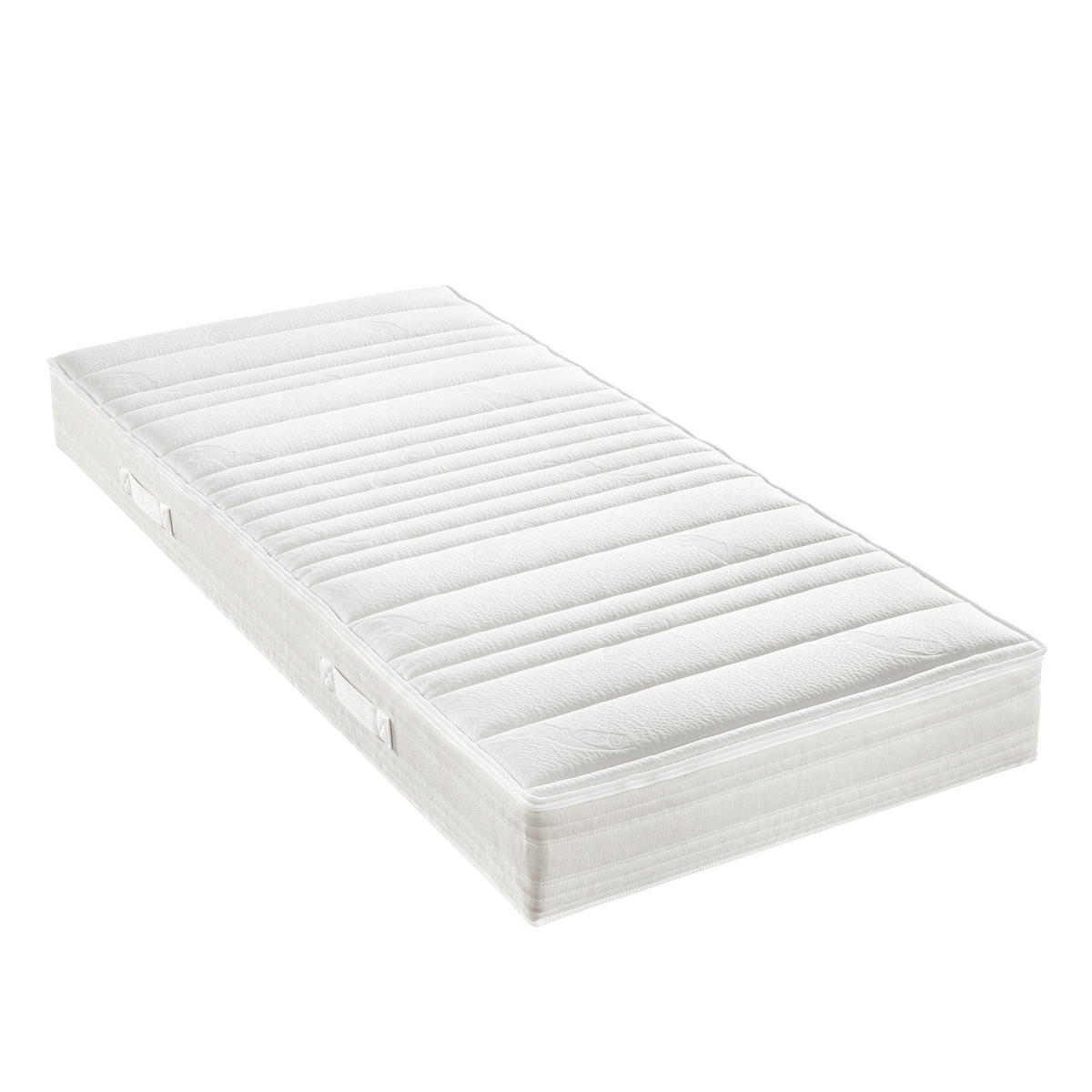 LATEXMATRATZE 140/200 cm, Höhe ca.: 20 cm, H2 = mittel, 7-Zonen - Weiß, Basics, Textil (140/200cm) - Sleeptex