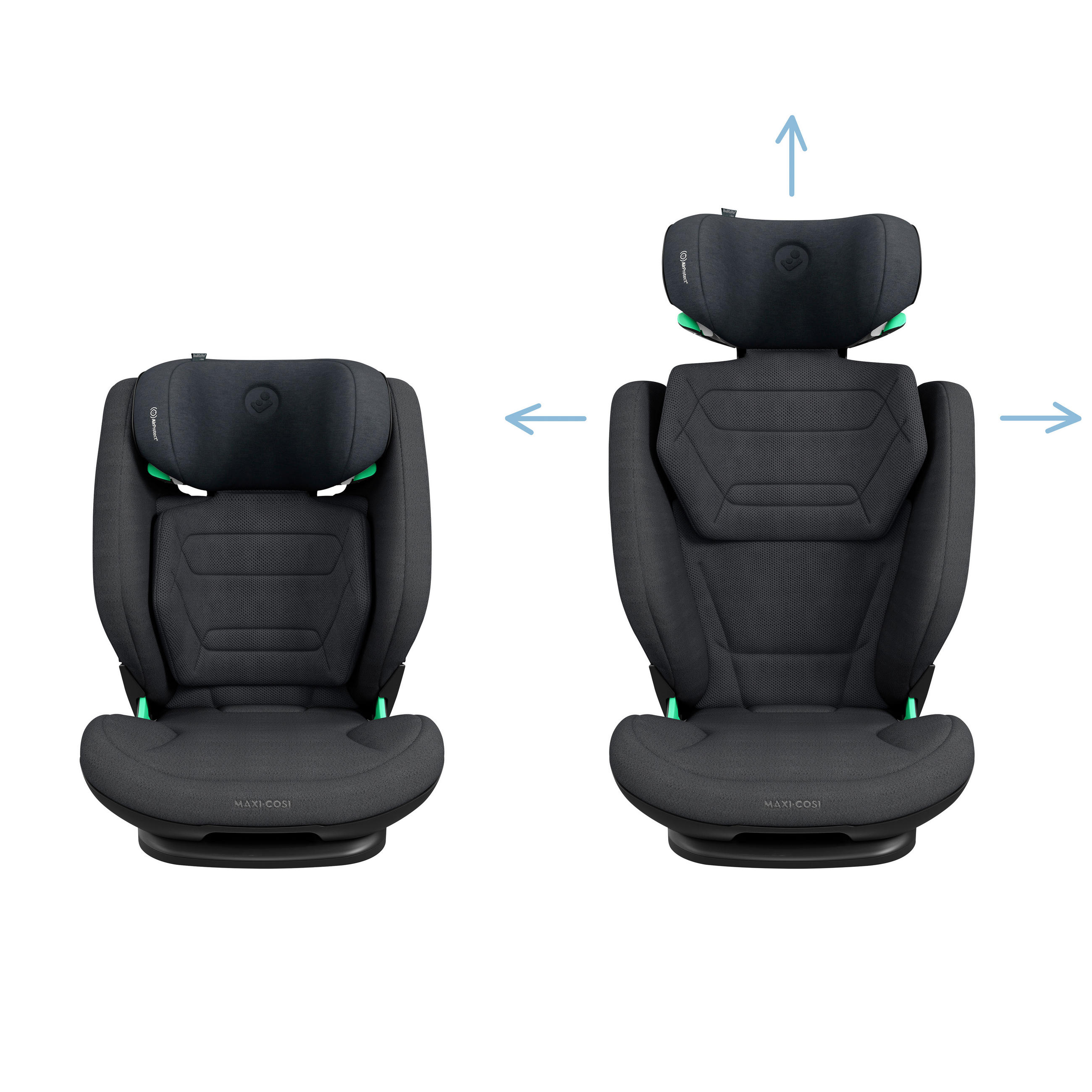 BILBARNSTOL Rodifix Pro2 i-Size  - mörkgrå, Basics, metall/textil (44/79/69cm) - Maxi Cosi Pro