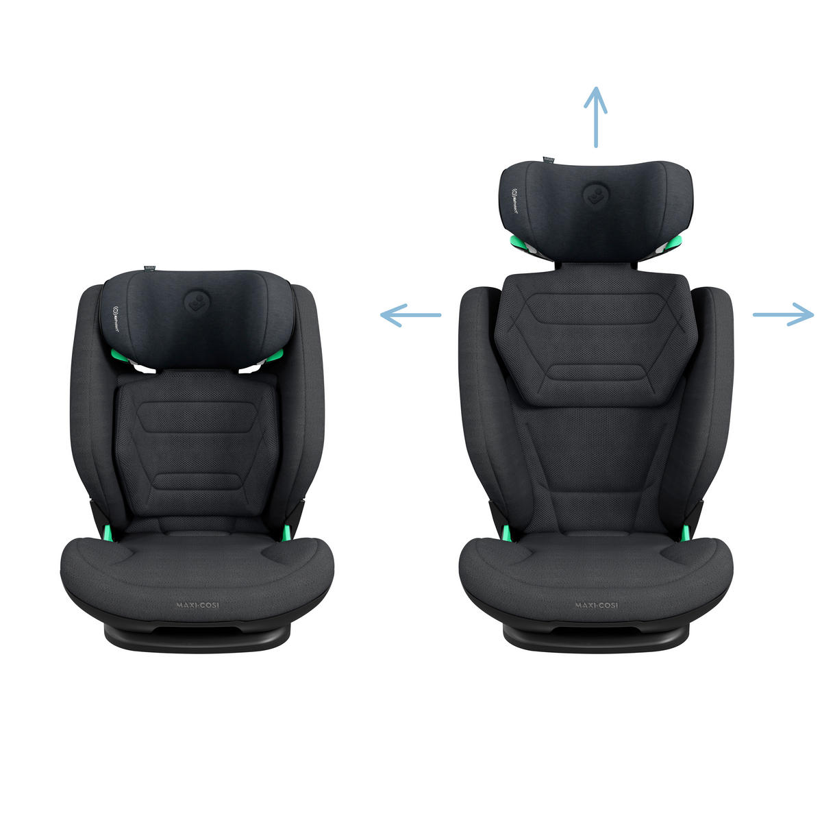 BILBARNSTOL Rodifix Pro2 i-Size  - mörkgrå, Basics, metall/textil (44/79/69cm) - Maxi Cosi Pro