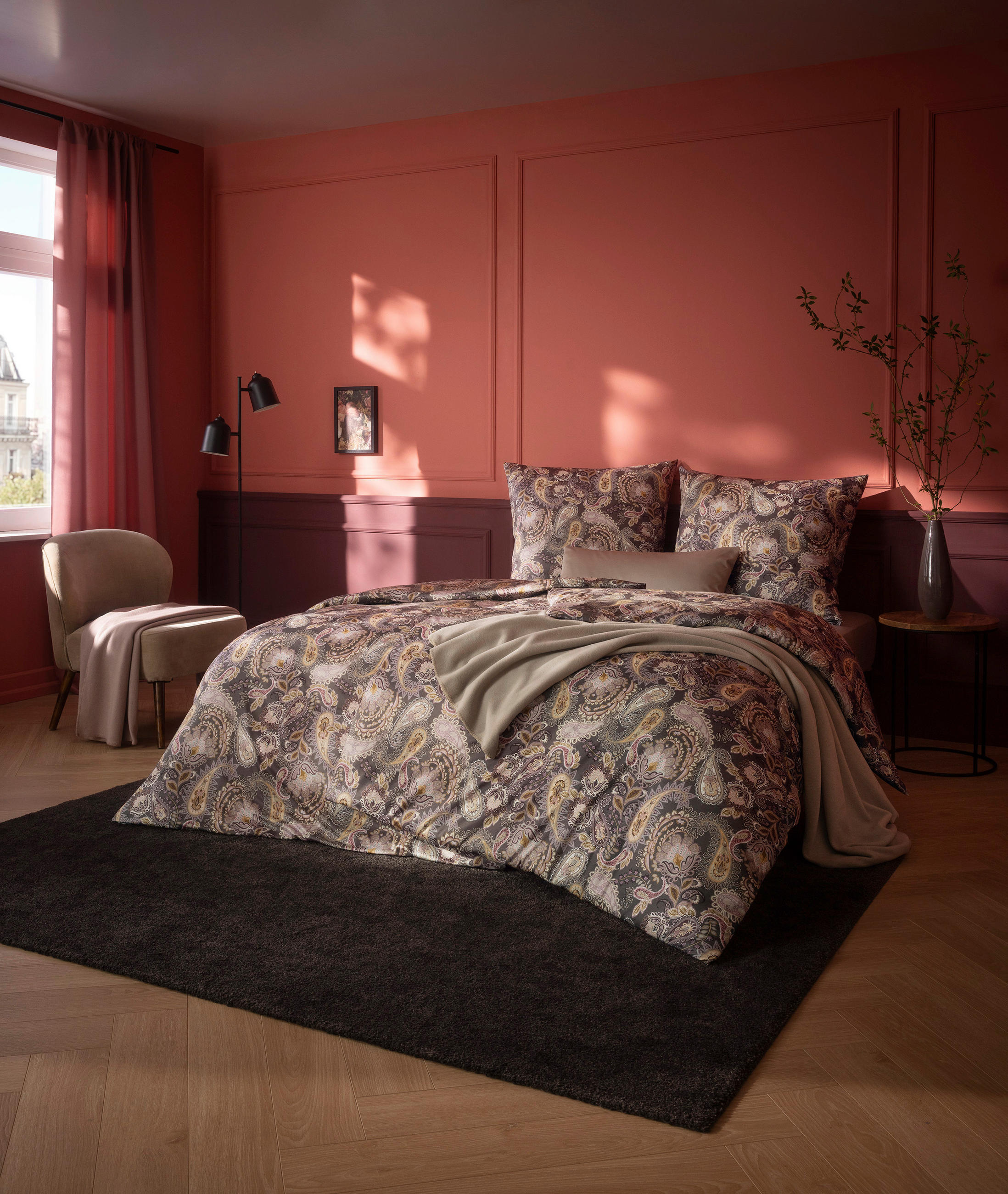 BETTWÄSCHE Atelier Interlock-Jersey 135/200 cm  - Aubergine, Design, Textil (135/200cm) - Estella