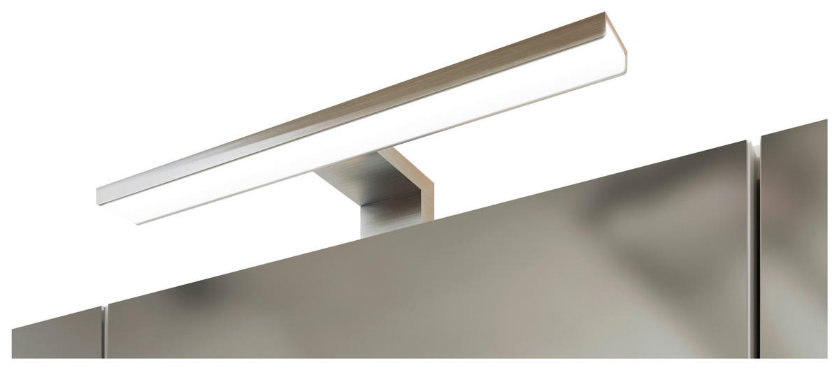 SPIEGELSCHRANK 60/64/20 cm  - Edelstahlfarben/Eiche Wotan, Modern, Glas/Holzwerkstoff (60/64/20cm) - Held